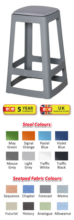 Origin Base Stool (Mid) - Upholstered Seat