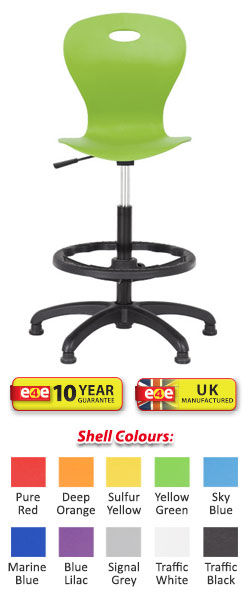 Origin Lotus Task Stool - Nylon Base with Glides