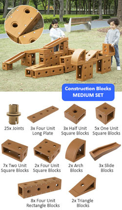 Construction Blocks - Medium Set (60 pieces)