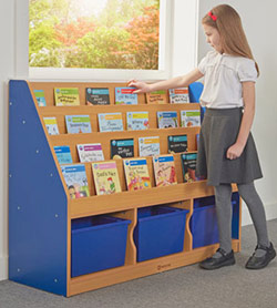 Milan Tiered Bookcases - 3 Large Tray Unit