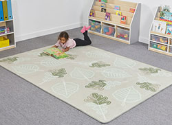 Neutral Colours - Abstract Leaf Rug 2.5m x 1.7m