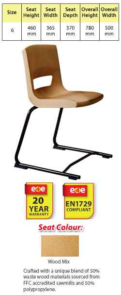 Postura Plus Reverse Cantilever Chair Wood Mix