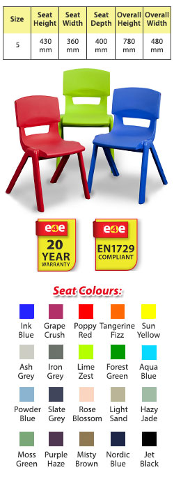 Postura Plus Chair:   Size 5/ Age 11-14 / Seat Height 430mm