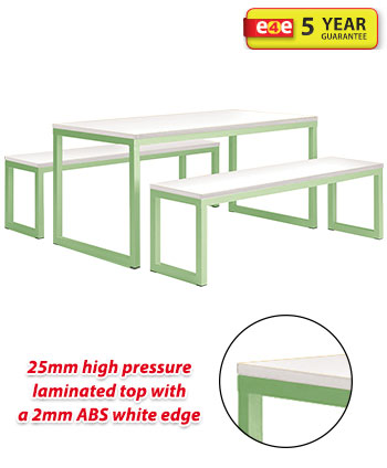 Bench Style Dining Set- Soft Lime