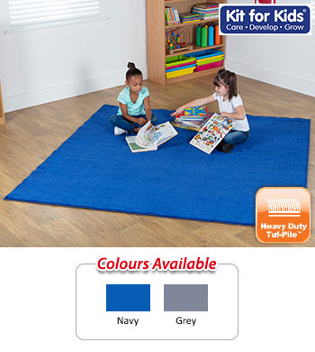 Plain Colour Square Carpet - 2000 x 2000mm