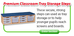 Premium Classroom Tray Storage Steps
