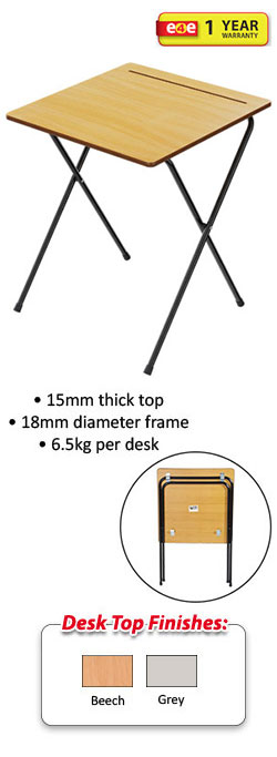 Z-Lite Standard Folding Exam Desk 600mm x 600mm