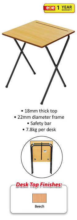 Z-Lite Premium Saftey Folding Exam Desk 600mm x 600mm