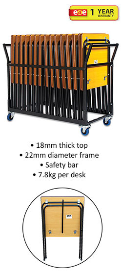 24 Z-Lite Premium Folding Exam Desks With Trolley Set