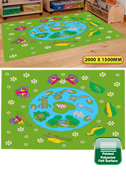 Frog And Butterfly Lifecycle Mat - 2m x 1.5m