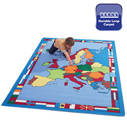 Gigantic European Map Rug - 3m x 2m