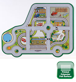 Car Roadway Playmat - 1m Width