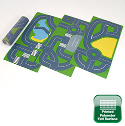 Set of 3 Continental Roadway Playmats - 1.5m x 1m