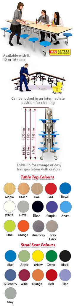 Spaceright Folding Rectangular Table Unit