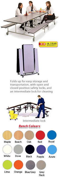 Spaceright Mobile Folding Bench Unit