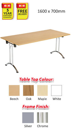 Rectangular Union Folding Table - 1600 x 700mm