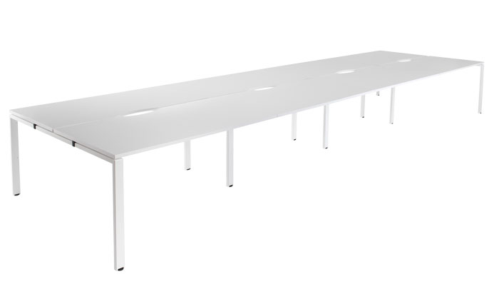 Back to Back Bench Desk - 8 Person Run Back to Back Bench Desk - 8 Person Run