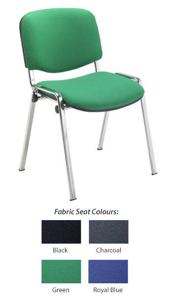 Club Chair - Fabric with Chrome Frame