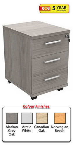 Mobile Under Desk Office Storage Unit - 3 Drawers