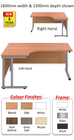 Cantilever Computer Radial Desk