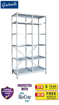 Gratnells Classic Medical Double Column Frame With 10 Standard Shelves