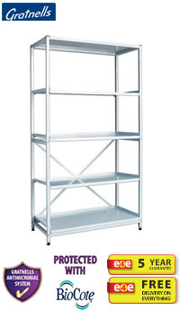 Gratnells Classic Medical Wide Column Frame With 4 Standard Shelves
