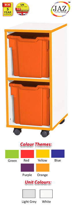 Jaz Storage Range - Single Width Jumbo Tray Units