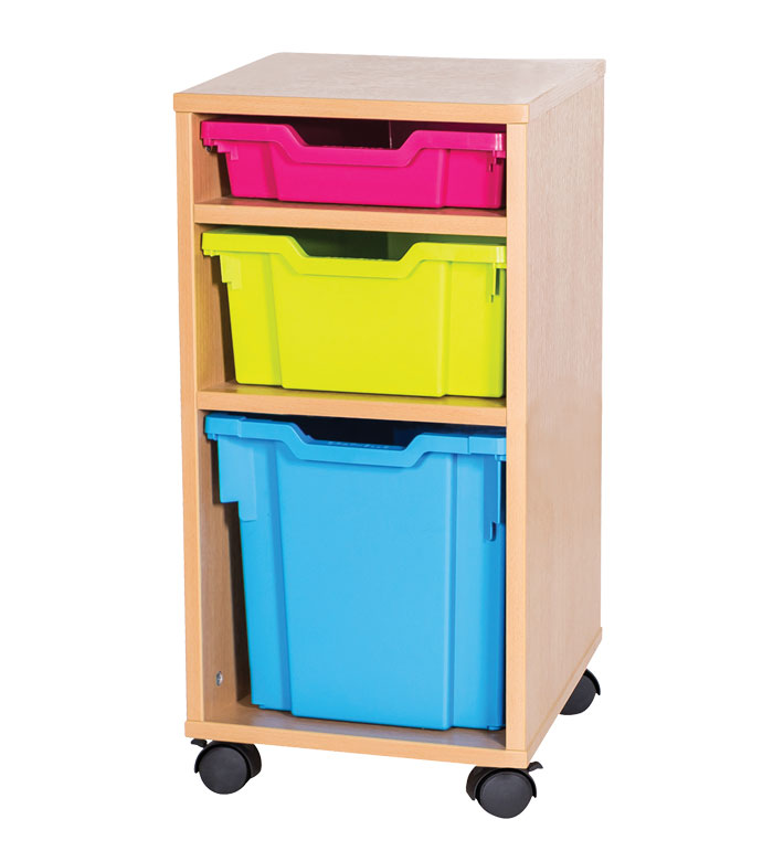 Sturdy Storage Cubbyhole Unit with 3 Variety Trays (Height 697mm)