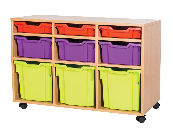 Sturdy Storage Cubbyhole Unit with 9 Variety Trays (Height 697mm)
