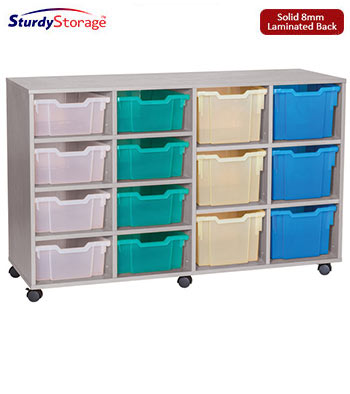 Sturdy Storage - Ready Assembled Grey Cubbyhole Storage With 14 Variety Trays