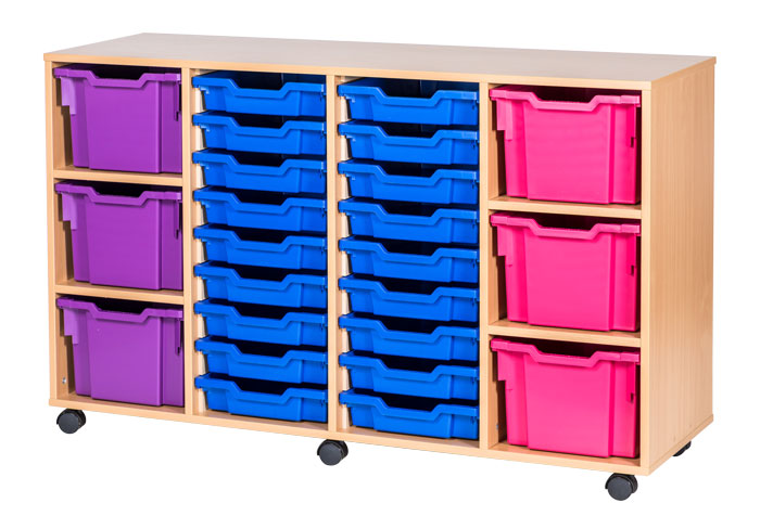 Sturdy Storage Cubbyhole Storage with 24 Variety Trays (Height 861mm)
