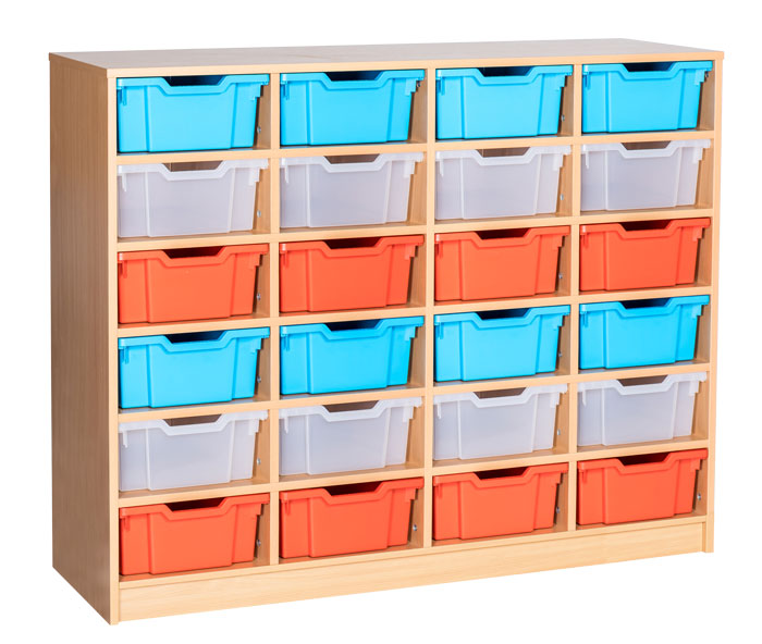 Sturdy Storage - Ready Assembled Cubbyhole Storage with 24 deep Trays (Static)