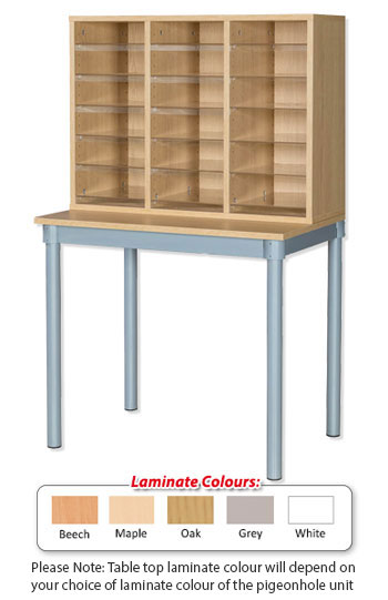 18 Space Pigeonhole Unit with Table