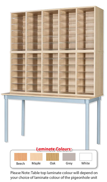 60 Space Pigeonhole Unit with Table