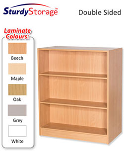 Sturdy Storage 1200mm High Static Double Sided Bookcase