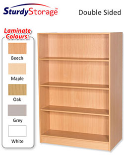 Sturdy Storage 1500mm High Static Double Sided Bookcase