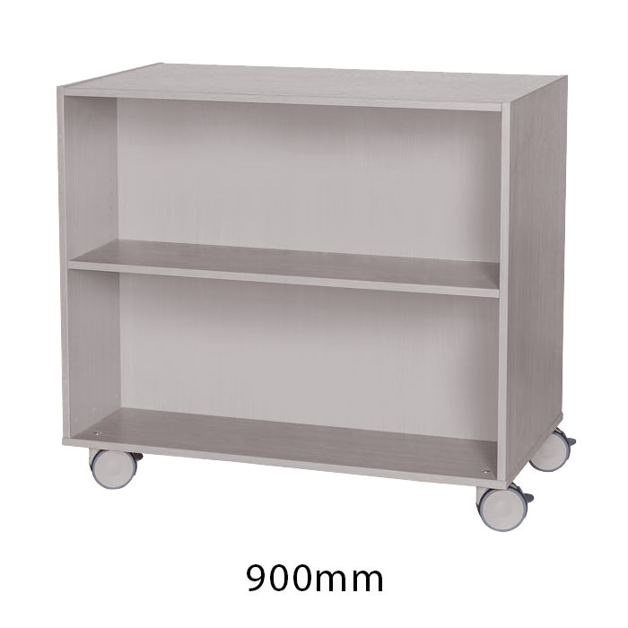 Sturdy Storage - Grey 1000mm Wide Mobile Double Sided Bookcase
