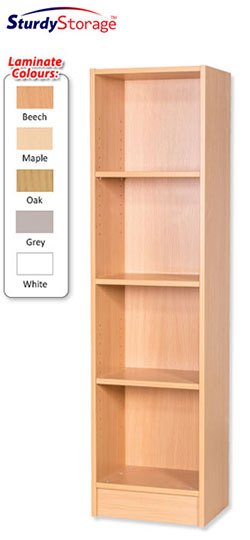 Sturdy Storage 1500mm High Narrow Bookcase