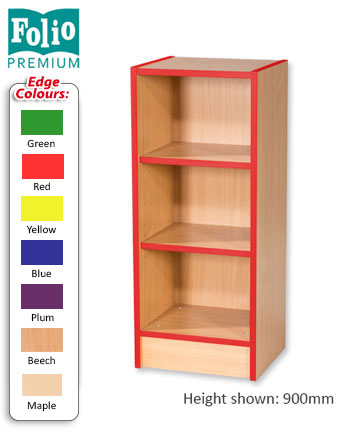 Folio Premium Slimline Library Bookcase 375mm Wide with Flat Top - 5 Heights