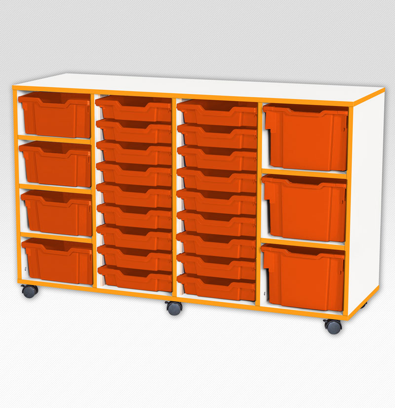 Jaz Storage Range - Quad Width Variety Tray Units
