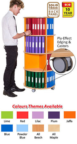 KubbyClass Library Book Carousel - 4 Tier