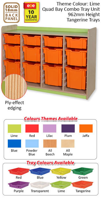 KubbyClass Quad Bay Combination Tray Units - 5 Heights