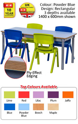 KubbyClass Rectangular Tables - 1400mm Length