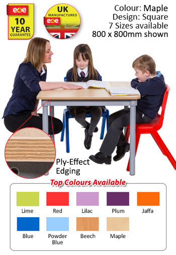 KubbyClass Square Tables - 7 Sizes