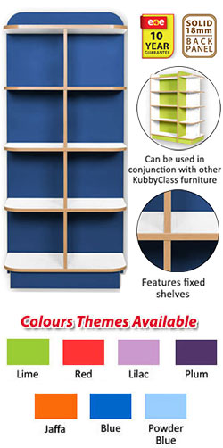 KubbyClass D-End Cap Library Bookcase - Polar