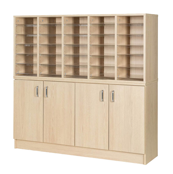 30 Space Pigeonhole Unit with Cupboard