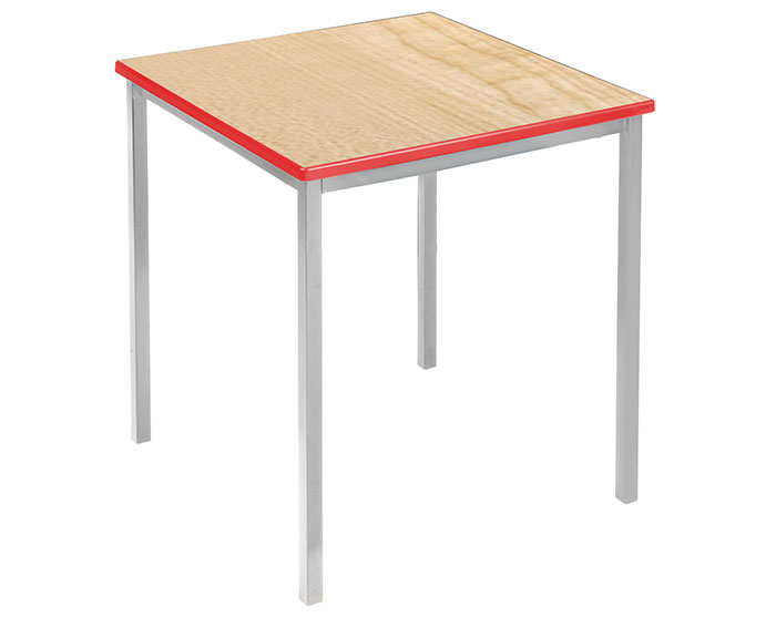 Cast Pu Edged Square Classroom Table with Melamine Top