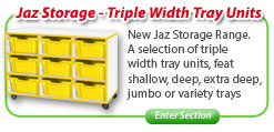 Jaz Range Triple Width Tray Units