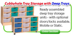 Ready Assembled Cubbyhole Storage with Deep Trays