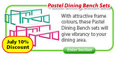 Pastel Dining Bench Sets